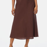 Slip Midi Skirt - Espresso