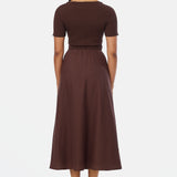 Slip Midi Skirt - Espresso