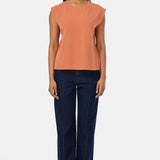Cap Sleeve Jersey Tank - Terracotta