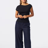 Asymmetric Knit Top - Black