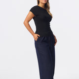 Asymmetric Knit Top - Black