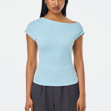 Asymmetric Top - Aquamarine Marl