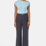 Straight Leg Pant - Charcoal