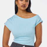 Asymmetric Top - Aquamarine Marl