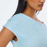 Asymmetric Top - Aquamarine Marl