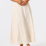 Panelled Midi Skirt - Natural