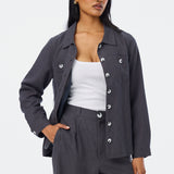 Panelled Jacket - Charcoal
