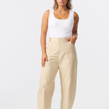 Scoop Neck Ribbed Tank - White