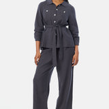 Panelled Jacket - Charcoal