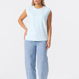 Cap Sleeve Jersey Tank - Sky Blue