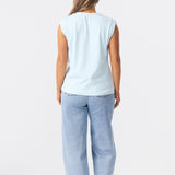 Cap Sleeve Jersey Tank - Sky Blue