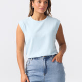 Cap Sleeve Jersey Tank - Sky Blue