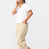 V Neck Relaxed T-Shirt - White
