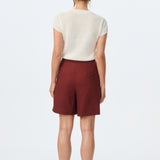 Knit Cap Sleeve Top - White