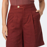 Adjustable Bermuda Short - Sangria