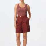 Adjustable Bermuda Short - Sangria