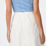 Cotton A-Line Skirt - White