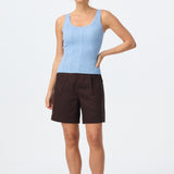 Rib Knit Tank - Sky Blue