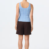 Rib Knit Tank - Sky Blue