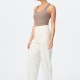 Signature Barrel Leg Jeans - White
