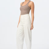 Signature Barrel Leg Jeans - White