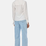 Tie Front Top - White