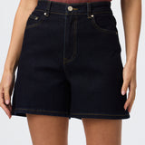 Denim Elasticated Shorts - Indigo