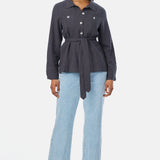 Panelled Jacket - Charcoal