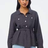 Panelled Jacket - Charcoal