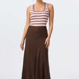 Slip Maxi Skirt - Chocolate
