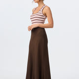 Slip Maxi Skirt - Chocolate