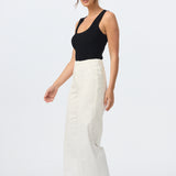 Tailored Pintuck Jeans - White