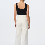 Tailored Pintuck Jeans - White