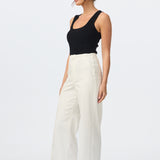 Tailored Pintuck Jeans - White
