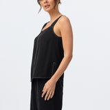 Contrast Stitch Top - Black