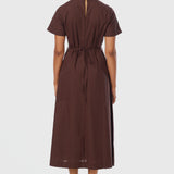 Short Sleeve Midi Dress - Espresso