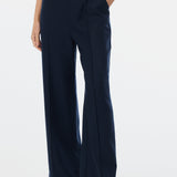 Tailored Pintuck Pants - Navy