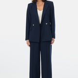 Tailored Double Breasted Blazer - Navy