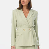 Tailored Double Breasted Blazer - Pistachio