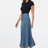 Denim Skirt - Mid Blue Wash