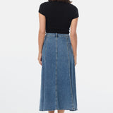 Denim Skirt - Mid Blue Wash