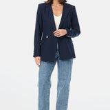 Tailored Double Breasted Blazer - Navy