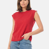 Cap Sleeve Jersey Tank - Crimson
