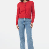 Lightweight Knit Cardigan - Crimson