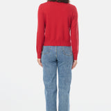 Lightweight Knit Cardigan - Crimson