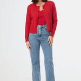 Lightweight Knit Cardigan - Crimson