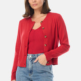 Lightweight Knit Cardigan - Crimson