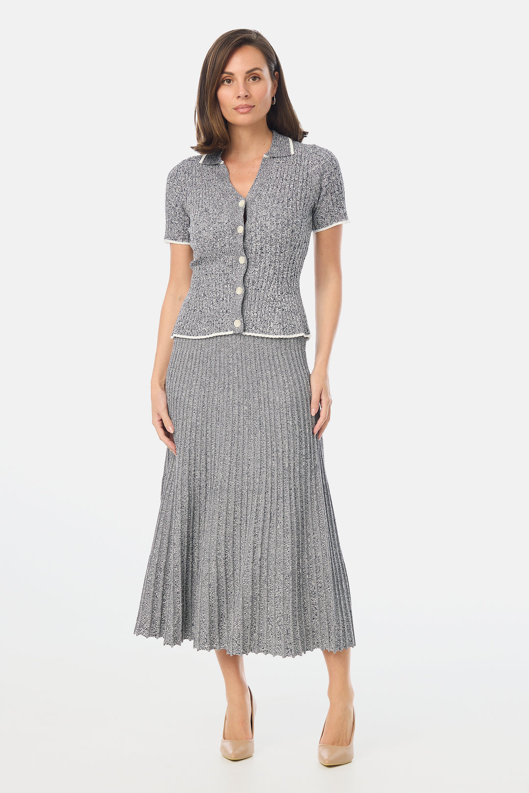 TOP SERAFINA - CREAM BASE NAVY