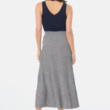 Rib Knit Skirt - Navy Marl