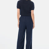 Tailored Pintuck Pants - Navy